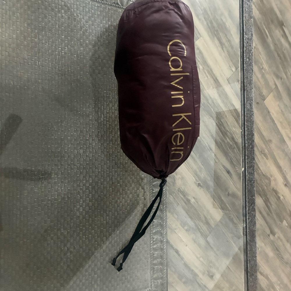 Calvin Klein Maroon Drawstring Pouch